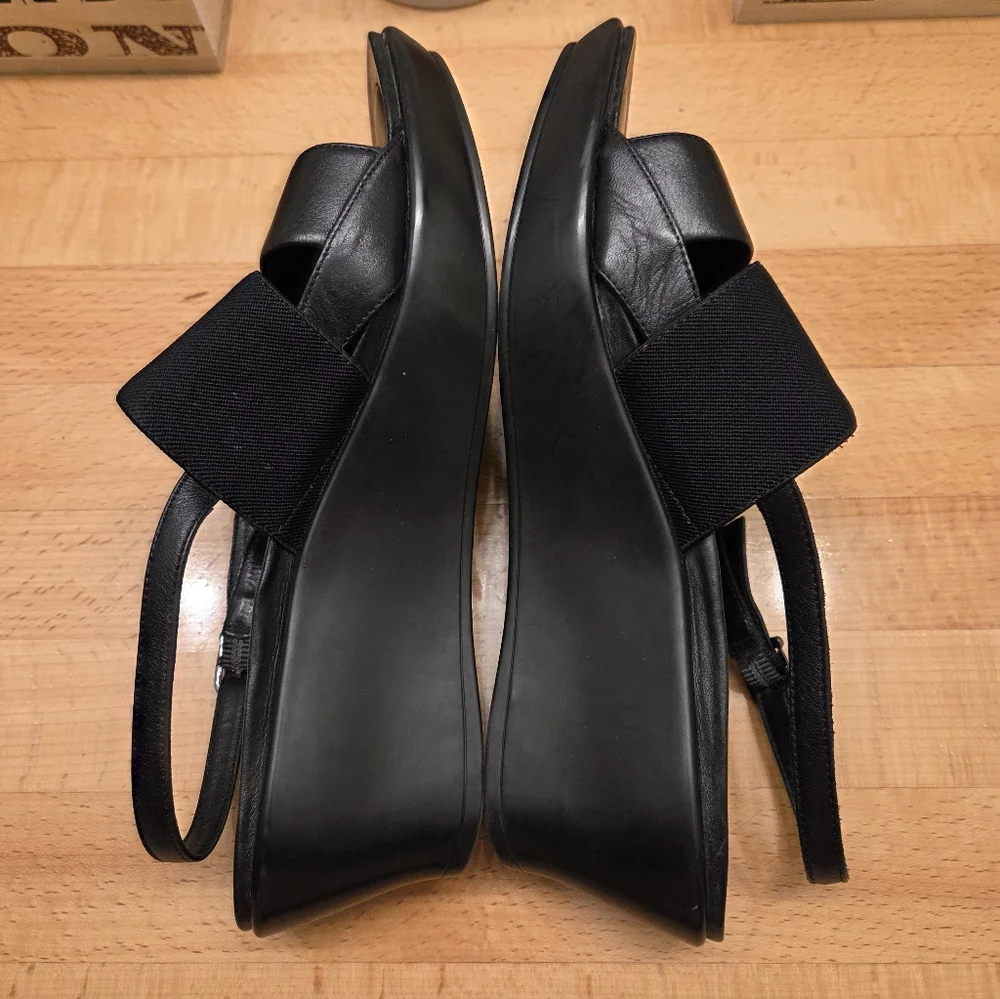 Dansko Black Leather Sling-back Sandals Womens Size 39